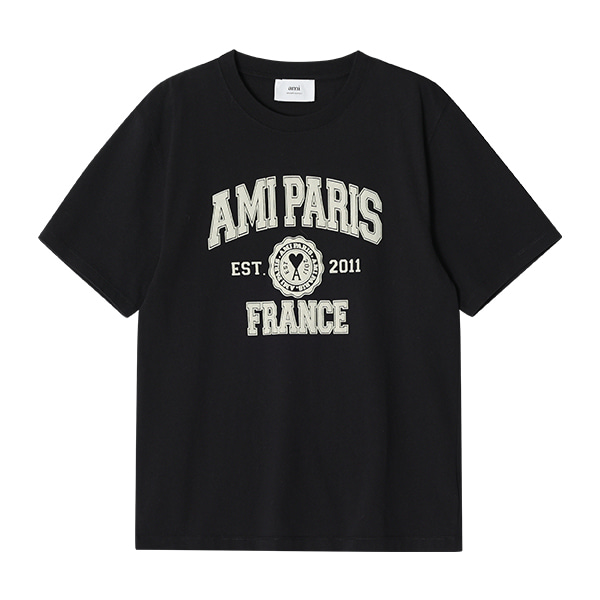 아미 AMI 반팔 티셔츠 PARIS 레터링 HTS010 702 001